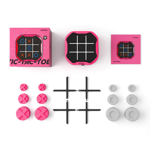 Tic Tac Toe Bolt Giiker . Rosa – Juego electrónico de tres en raya