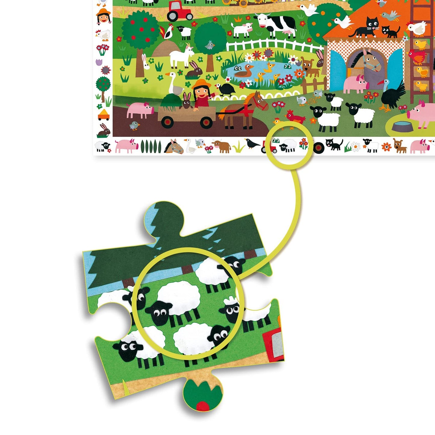Puzzle observación . La Granja – Puzzle infantil de observación - Librería Educania