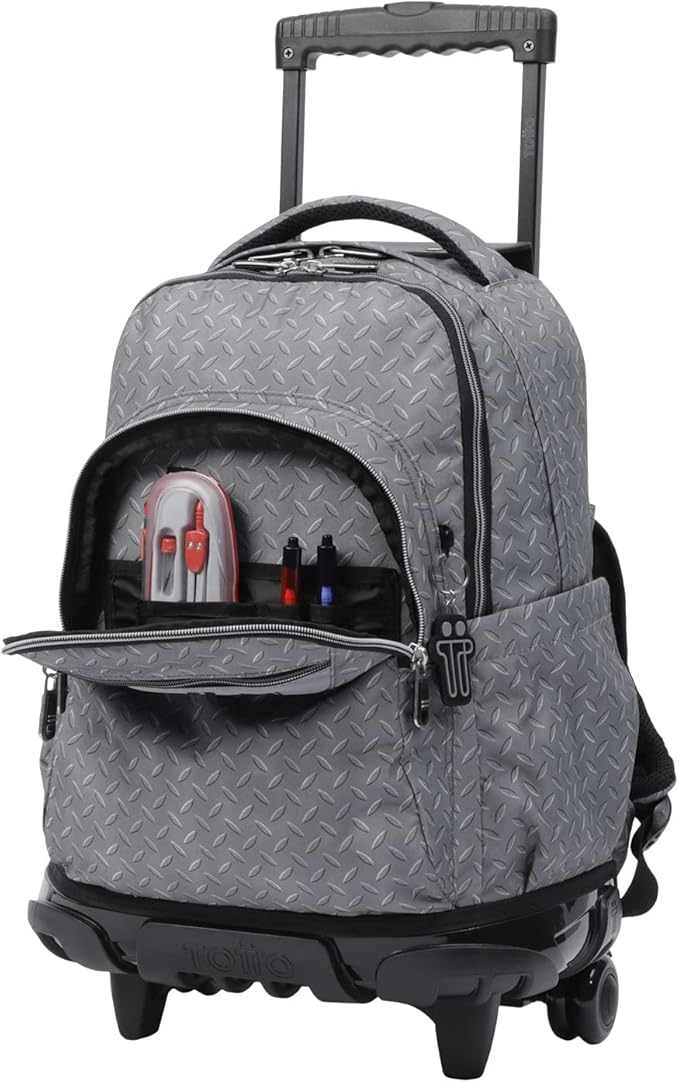 Mochila ruedas Renglones Gris metálico