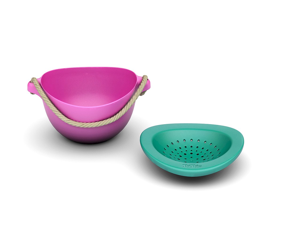 Cubo de playa Pobi rosa/turquesa