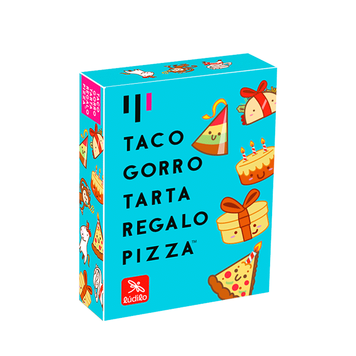Taco, gorro, tarta, regalo, pizza