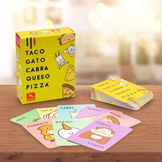 Taco, gato, cabra, queso, pizza