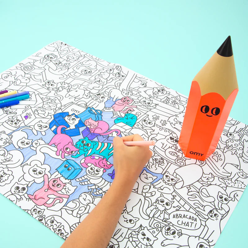 Caja de lápices naranja Omy