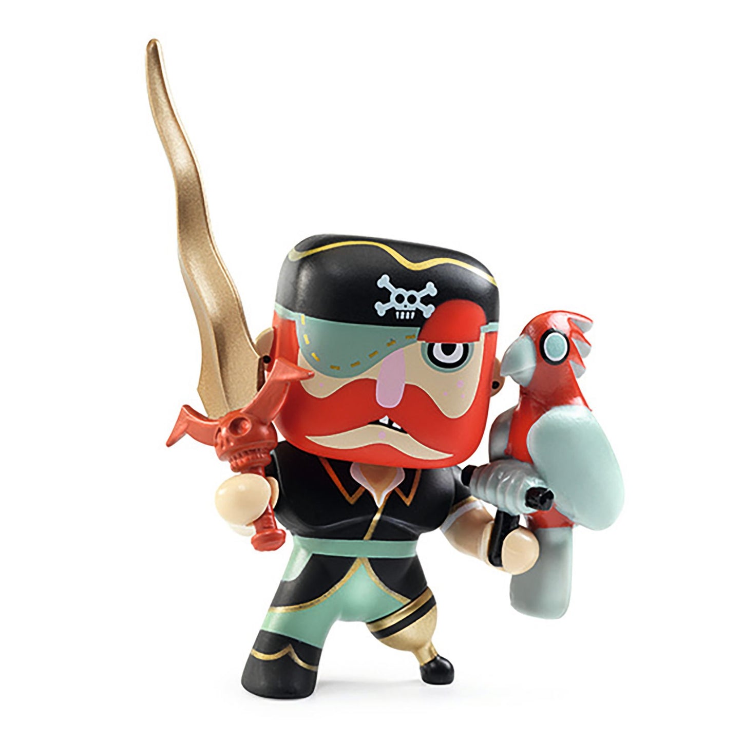 Arty toys Sam Parrot – Figura articulada de pirata coleccionable - Librería Educania