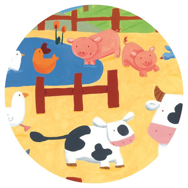Puzzle silueta - Las vacas en la granja - Librería Educania