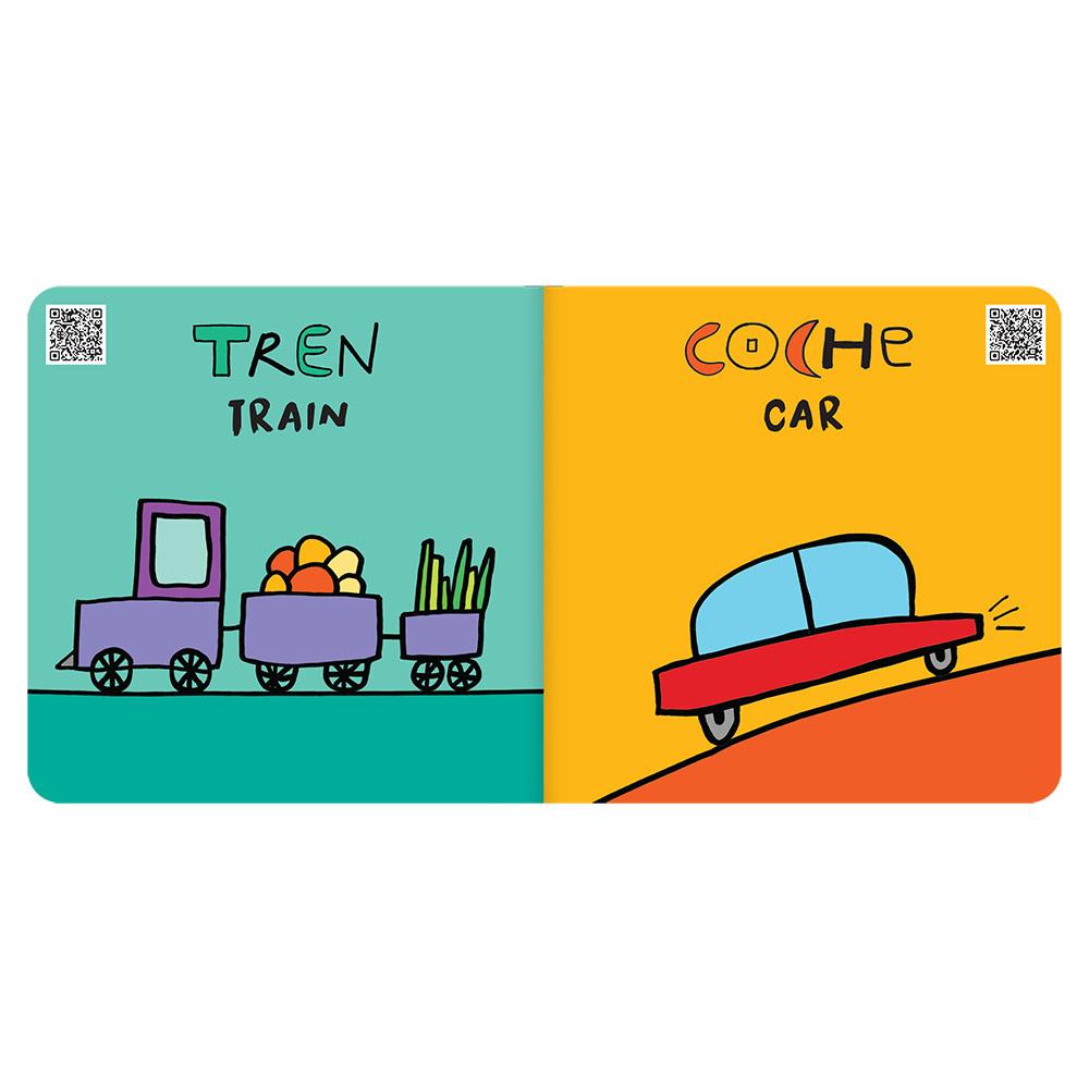 Milomanía – Transportes | Libro infantil bilingüe con audio - Librería Educania