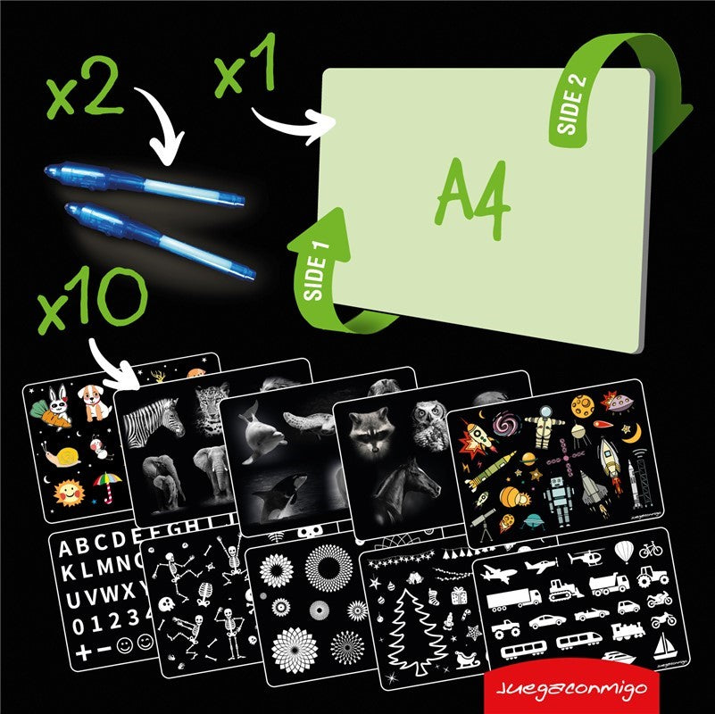 Pintafluo A4 Pizarra fluorescente