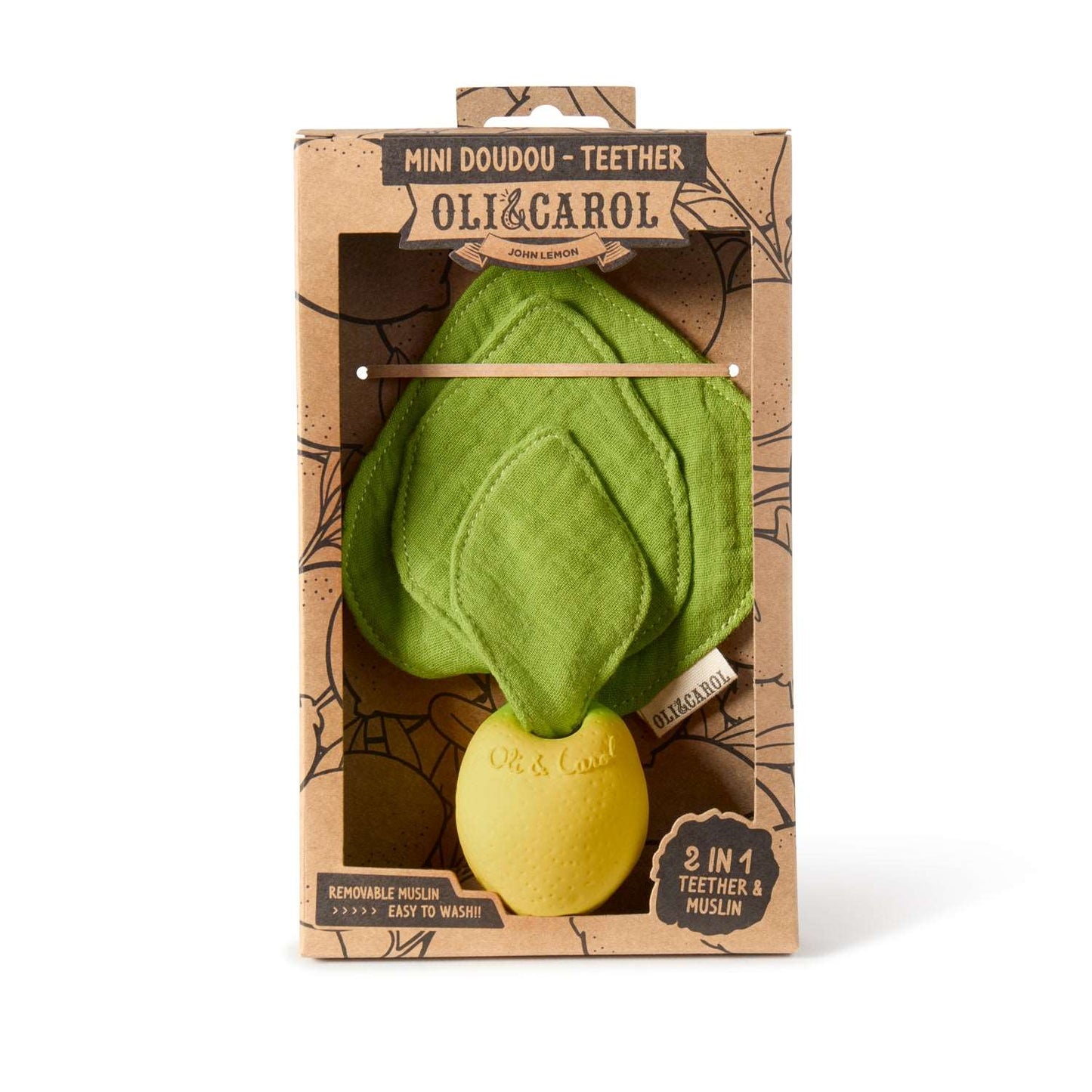 Mini Doudou-mordedor John limón