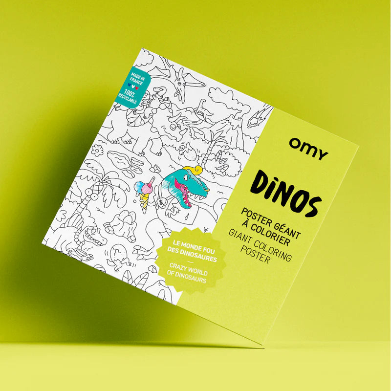Poster XL Omy Dinos para colorear