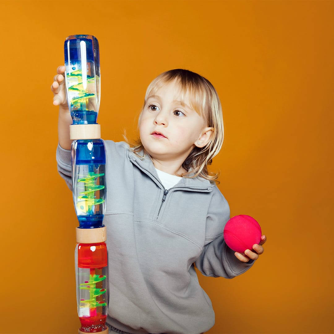 Botella sensorial Move Spiral Blue