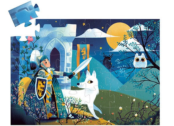 Puzzle silueta . Caballero de la luna llena – Puzzle infantil