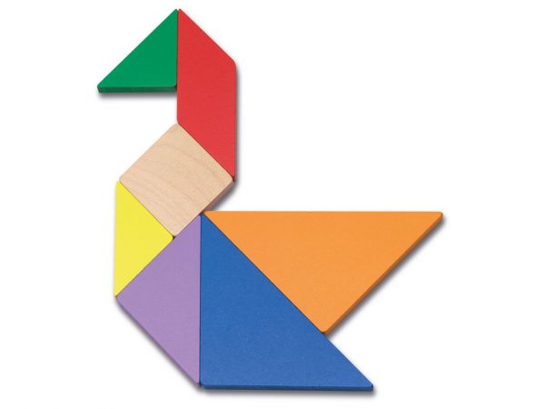 Tangram madera en caja metálica - Librería Educania