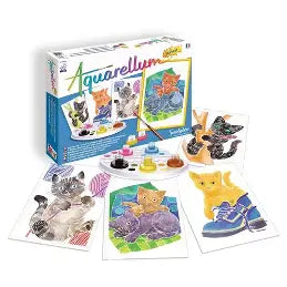 Aquarellum Gatos de SentoSphère – Kit creativo de acuarela