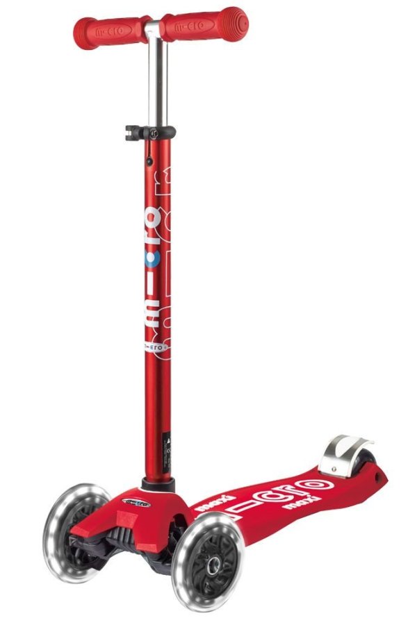 Patinete Maxi Deluxe led Rojo