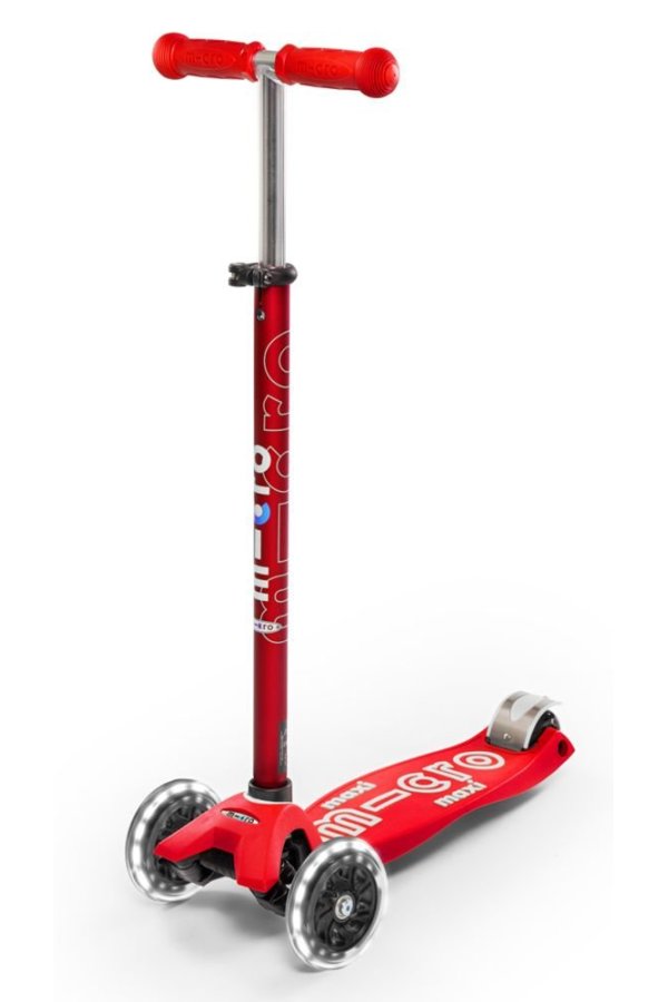 Patinete Maxi Deluxe led Rojo