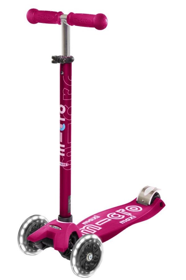 Patinete Maxi Deluxe led Rosa