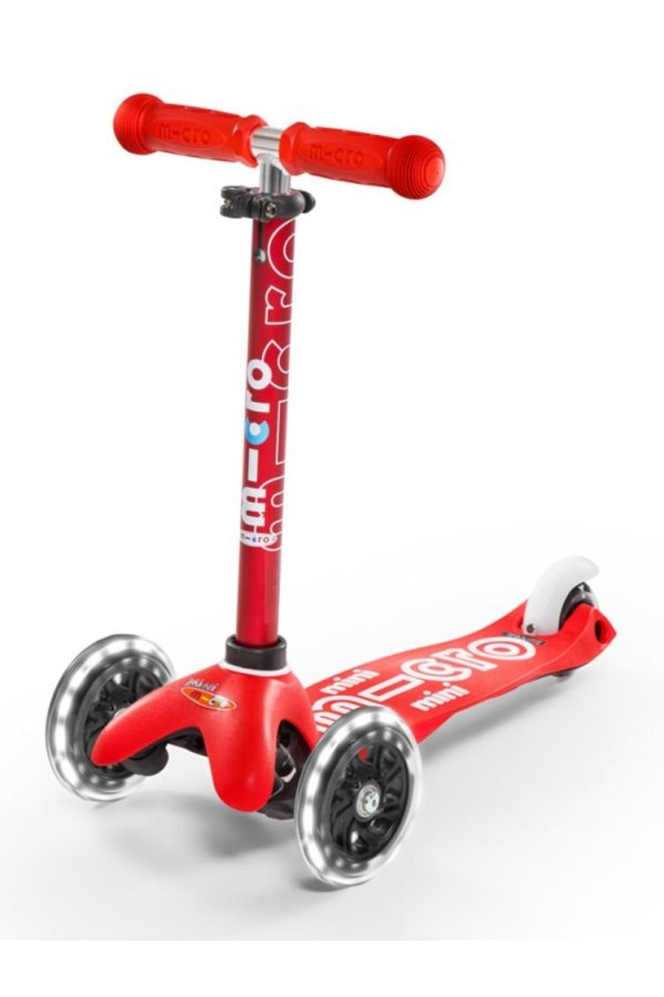 Patinete Mini Deluxe led Rojo