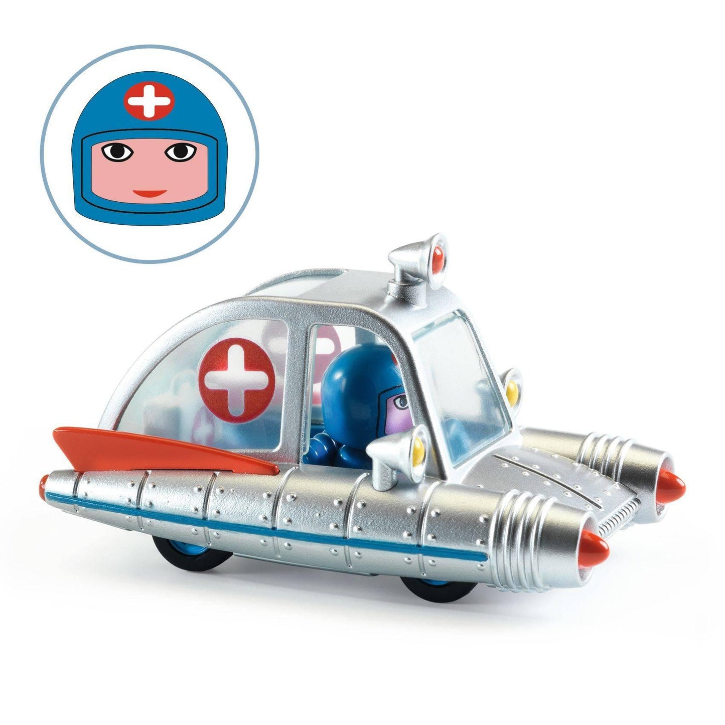 Crazy Motors . Space Ambulance – Coche de carreras coleccionable - Librería Educania