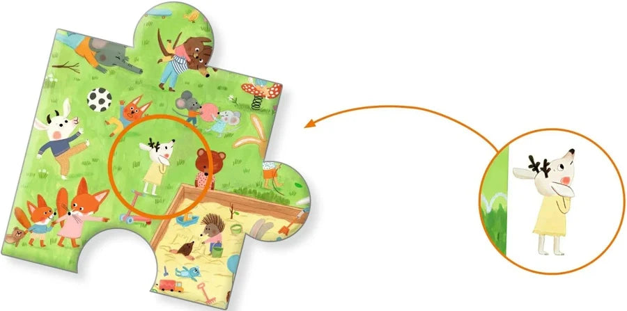 Puzzle observación . El jardín de los amiguitos – Puzzle infantil de observación - Librería Educania
