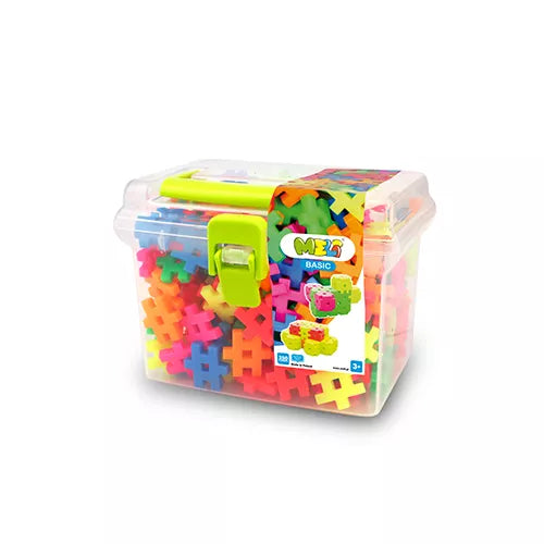 Bloques Meli Basic Travel Box Neon 250 piezas