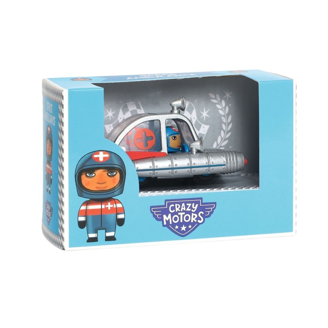 Crazy Motors . Space Ambulance – Coche de carreras coleccionable - Librería Educania