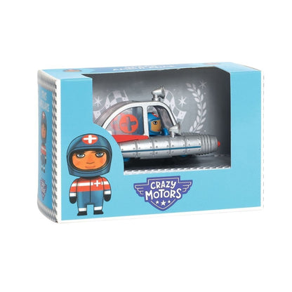 Crazy Motors . Space Ambulance – Coche de carreras coleccionable - Librería Educania