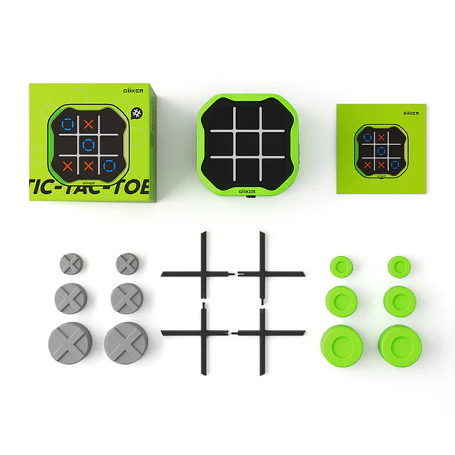 Tic Tac Toe Bolt Giiker . Verde – Juego electrónico de tres en raya - Librería Educania