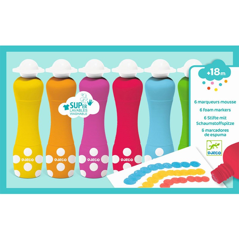 Marcadores de Espuma 6 colores