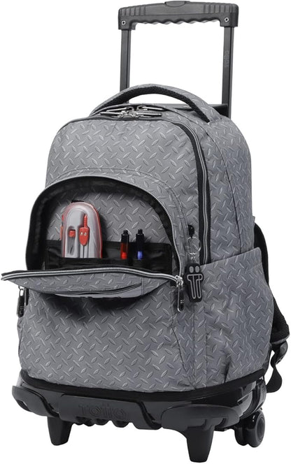 Mochila ruedas Renglones Gris metálico