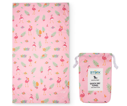 Toalla Flamingos L – Toalla infantil de playa y piscina