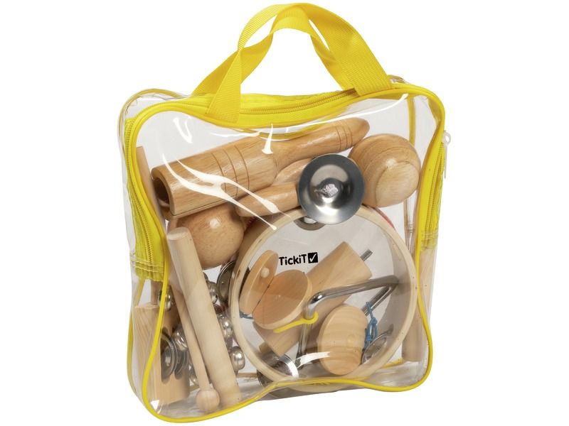 Conjunto de percusión – Set musical infantil de madera - Librería Educania