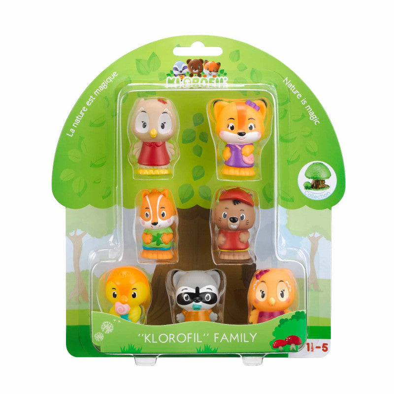 Klorofil . 7 personajes – Set de figuras de animales - Librería Educania