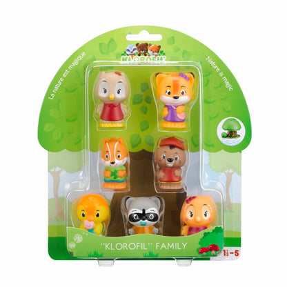 Klorofil . 7 personajes – Set de figuras de animales - Librería Educania