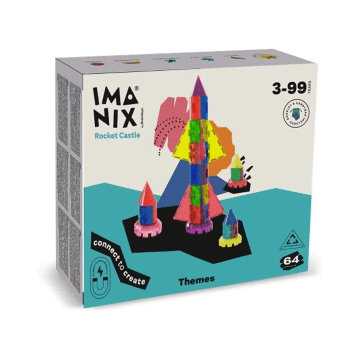Imanix Rocket Castle 64 piezas - Librería Educania