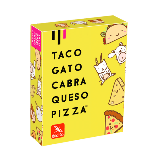 Taco, gato, cabra, queso, pizza
