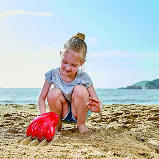 Garra rastrillo gigante . Rojo – Rastrillo de playa para niños - Librería Educania