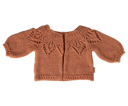 Cárdigan de punto Talla 4 . Rosa vintage – Ropa conejo Maileg - Librería Educania