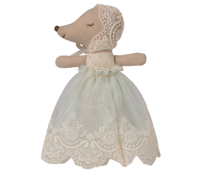 Ratón bebé con bata . Menta – Ratón bebé Maileg