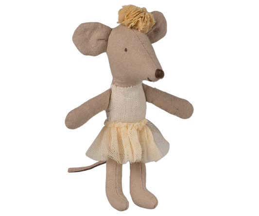 Ratona bailarina hermana pequeña . Blanco roto – Ratón Maileg - Librería Educania