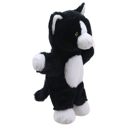 Marioneta gato Blanco y negro walking