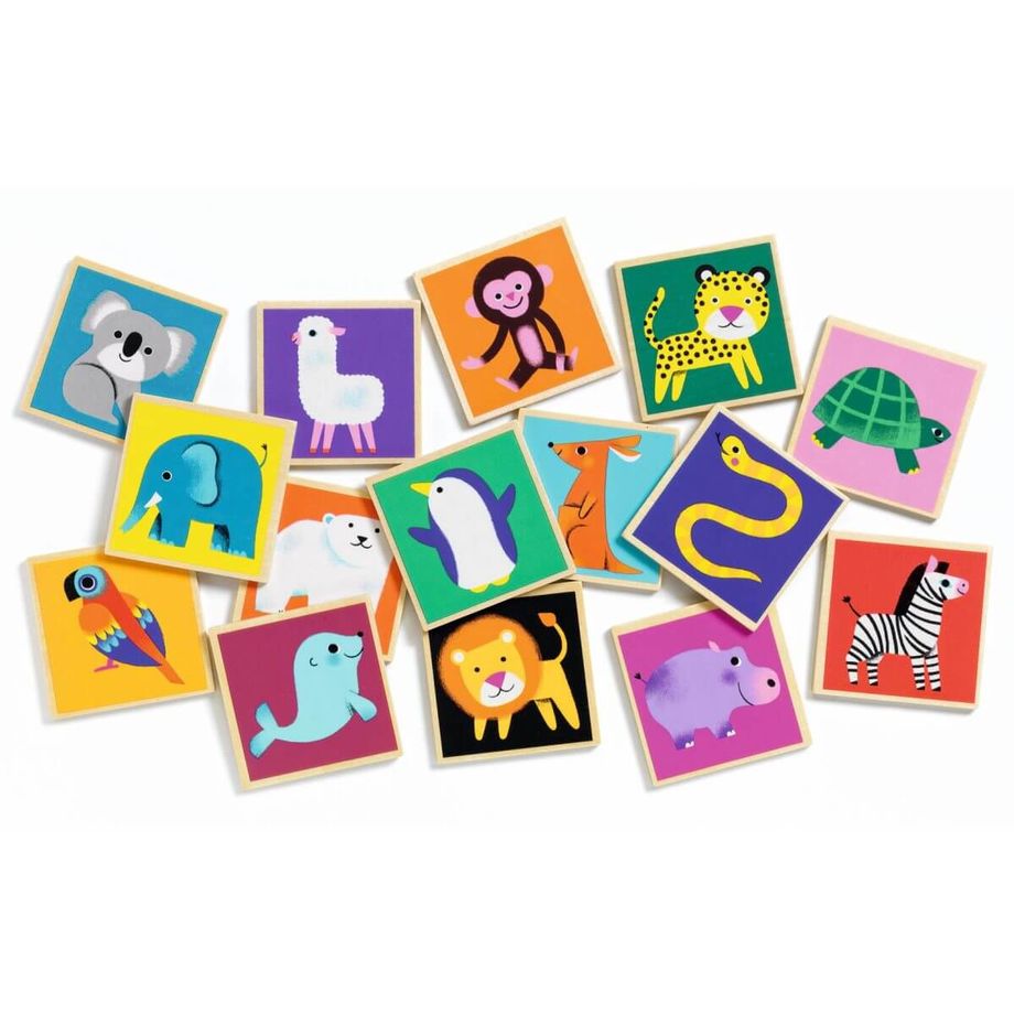 Memo Wood – Juego de memoria infantil de animales