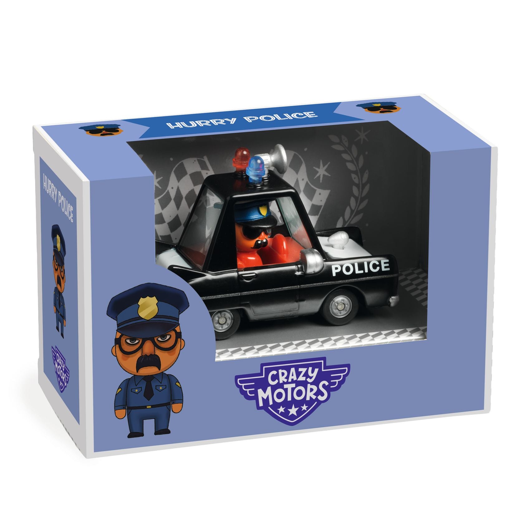 Crazy Motors . Hurry Police – Coche de carreras coleccionable - Librería Educania