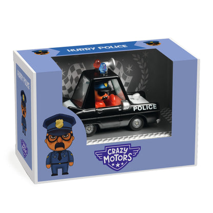 Crazy Motors . Hurry Police – Coche de carreras coleccionable - Librería Educania