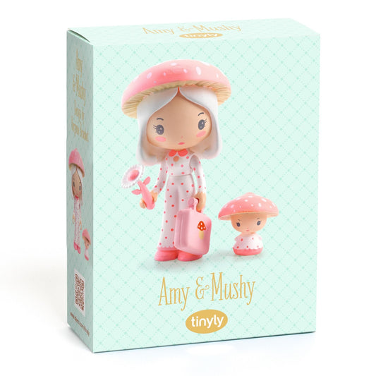 Tinyly Amy & Mushy – Figuritas articuladas de colección infantil