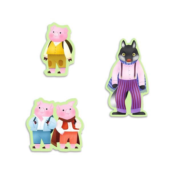 Puzzle cuento Los 3 cerditos