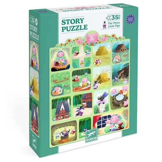 Puzzle cuento Los 3 cerditos