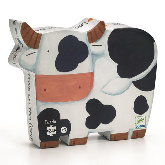 Puzzle silueta - Las vacas en la granja
