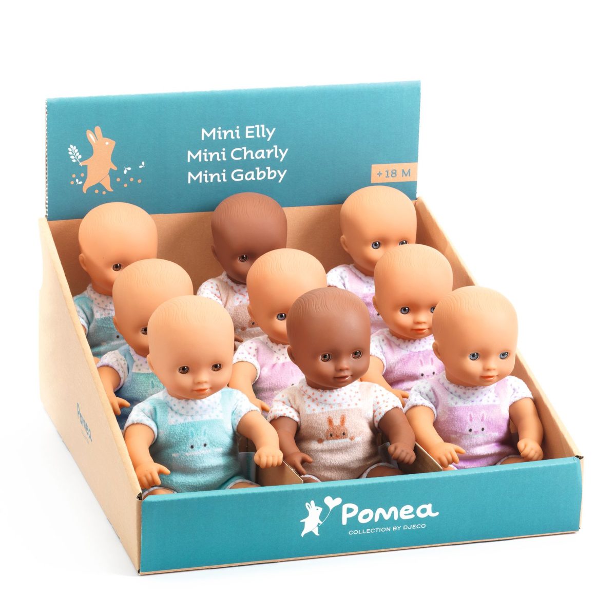 Pomea . Mini Charly – Muñeca bebé blandita - Librería Educania