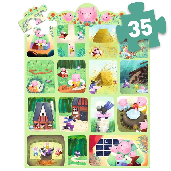 Puzzle cuento Los 3 cerditos