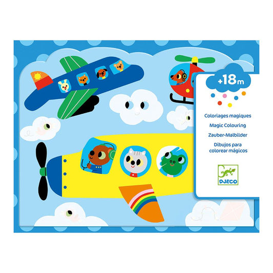 Dibujos para colorear mágicos . Escondido en el cielo – Pinta con agua - Librería Educania